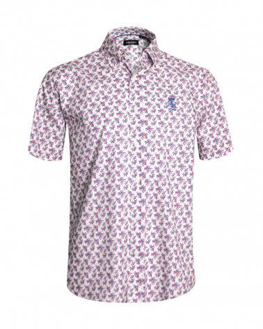 Chemise manches courtes 150 Otago rugby rose à motifs pour homme