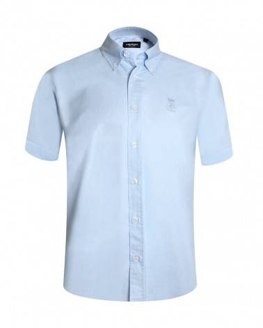Chemise manches courtes 146 Otago rugby bleu ciel à motifs pour homme