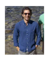 LIN BUENOS AIRES CHEMISE ML  BLEUET