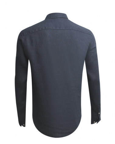 Dos de la chemise Lin Buenos aires Otago gris foncé pour homme