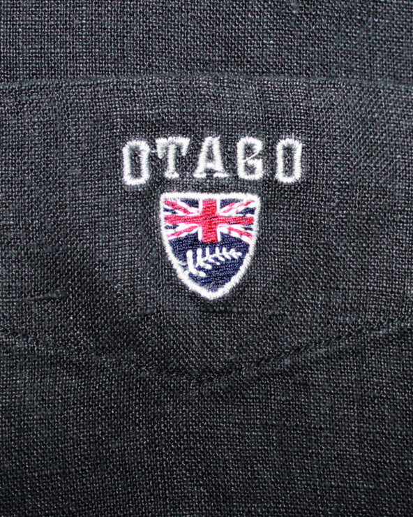Broderie côté coeur de la chemise lin Bueno aires Otago gris foncé