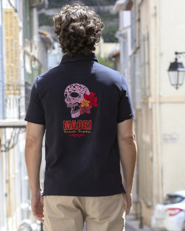 Polo Carribean manches courtes Otago rugby marine pour homme