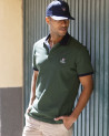 Polo manches courtes Griffax Otago rugby vert pour homme