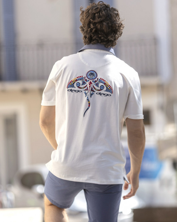 Polo Mantaflo manches courtes Otago rugby écru pour homme