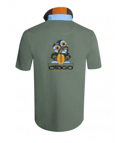Polo Haast manches courtes Otago rugby kaki pour homme