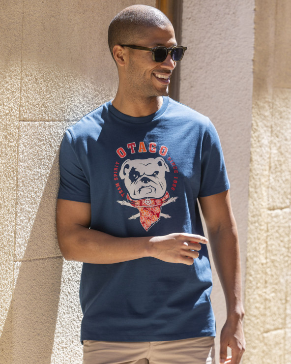 Tee shirt Pacific Otago rugby marine pour homme