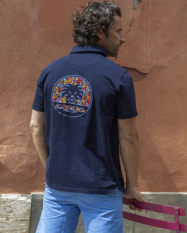 Polo Tikisphere manches courtes Otago rugby marine pour homme
