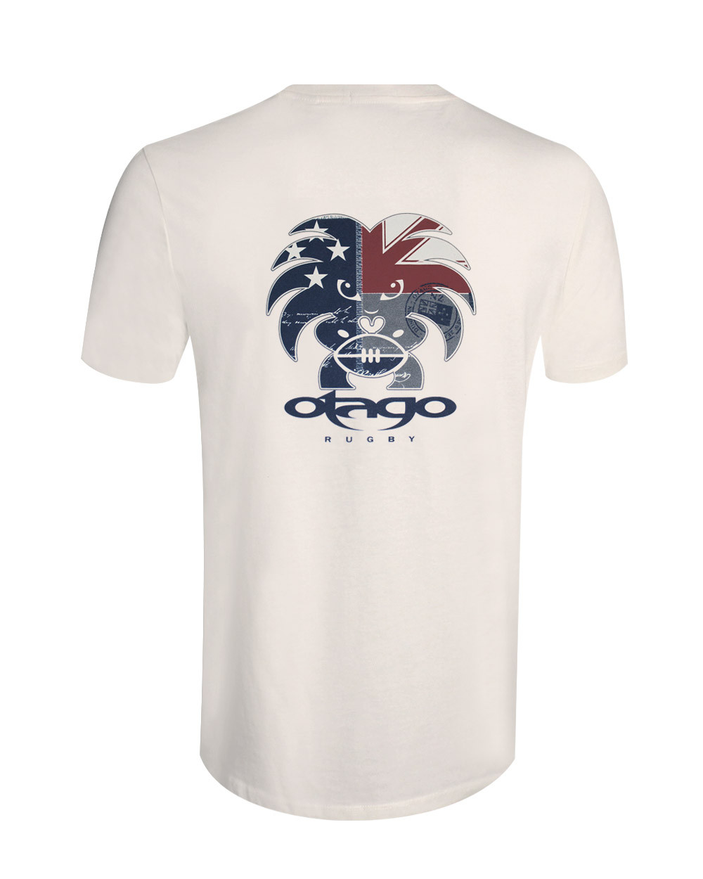 dos du Tee shirt Tikland Otago rugby raw natural pour homme