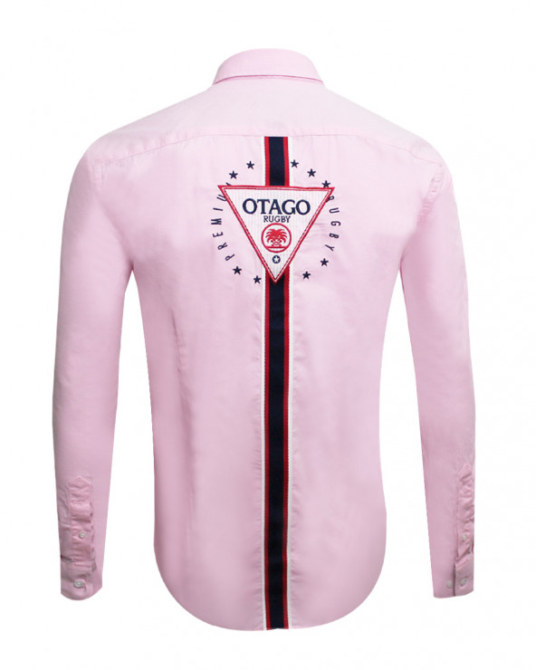 dos de la Chemise manches longues Arrow pour homme Otago rugby rose