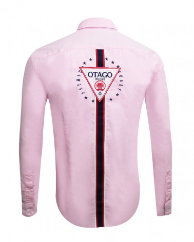 dos de la Chemise manches longues Arrow pour homme Otago rugby rose