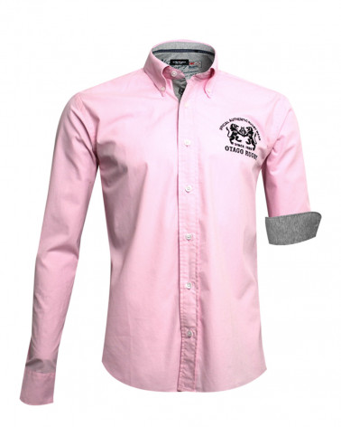 face de la Chemise manches longues Arrow pour homme Otago rugby rose