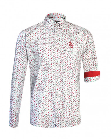Chemise manches longues Bahia pour homme Otago rugby blanche à motifs