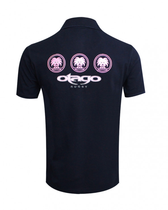 Polo manches courtes 3 TIKIS Otago rugby marine pour homme