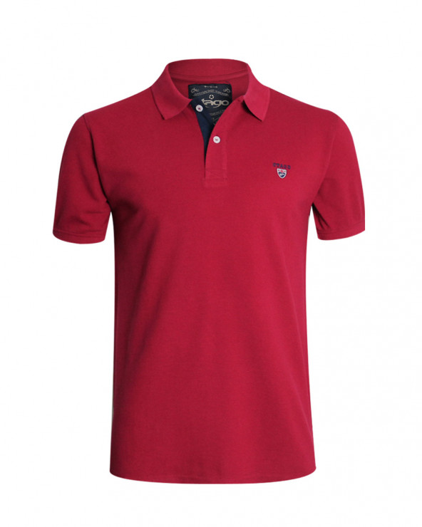 Polo Buenago Otago manches courtes bordeaux pour homme