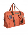 SAC TRAVEL 48H OTAGO ORANGE en toile coton et lanières cuir