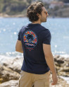 Tee-shirt Tikisphere Otago rugby marine coton Bio pour homme