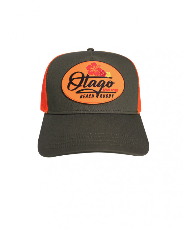 Casquette Beachcap Otago rugby kaki orange de face