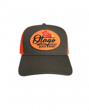 Casquette Beachcap Otago rugby kaki orange de face