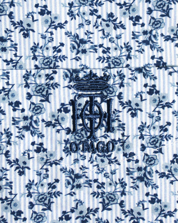 Broderie côté coeur de la chemise 112 Otago bleu ciel pour homme