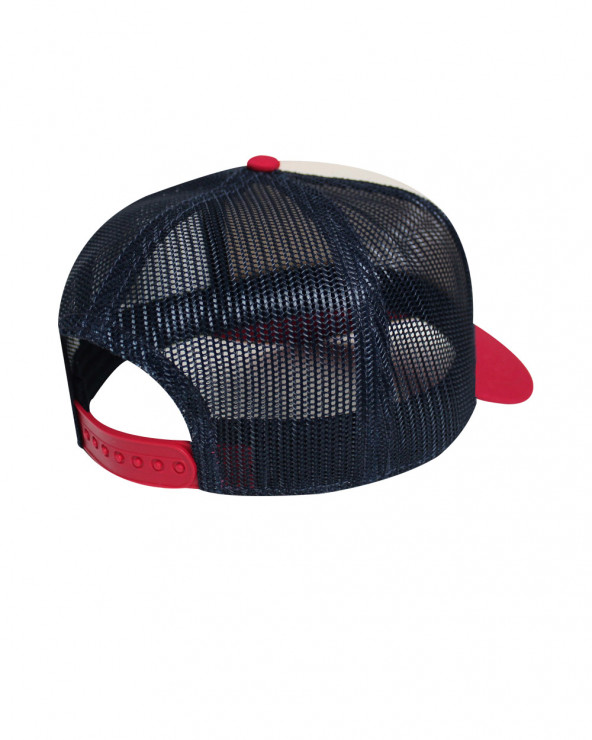 Casquette Silcap Otago rugby écru rouge et marine de dos