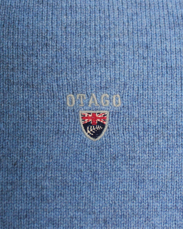 broderie du Pull Buenos Aires col V Otago rugby bleu océan pour homme