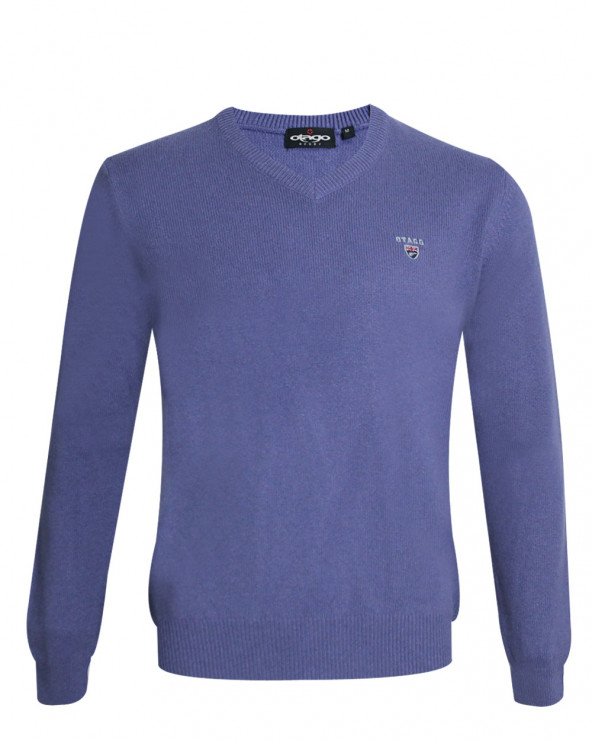 Pull Buenos Aires col V Otago rugby parme pour homme
