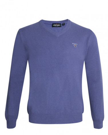 Pull Buenos Aires col V Otago rugby parme pour homme