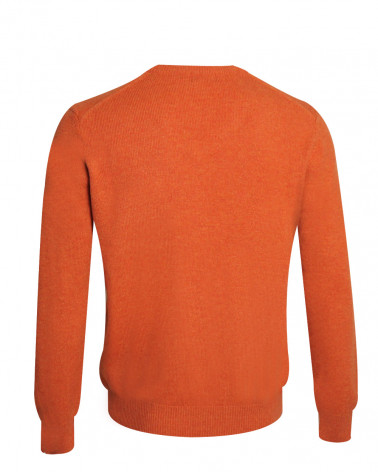 dos du Pull Buenos Aires col V Otago orange pour homme