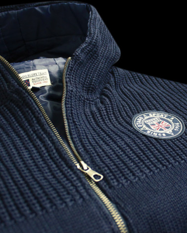 détail du Pull zip à capuche pour homme STEEVE Otago rugby
