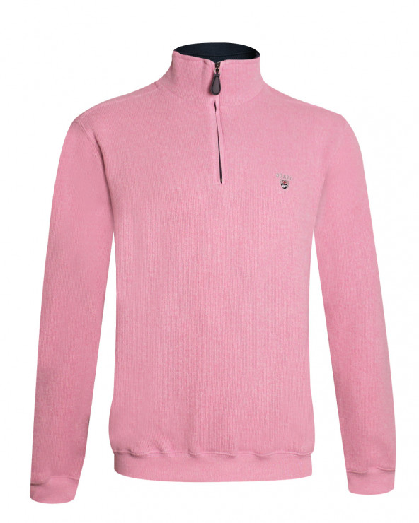 face col zippé du Sweat 24SW7 Otago rugby rose