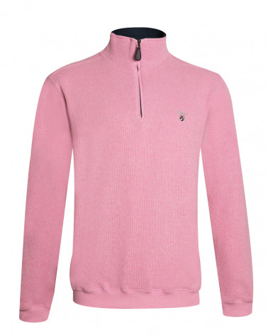 face col zippé du Sweat 24SW7 Otago rugby rose