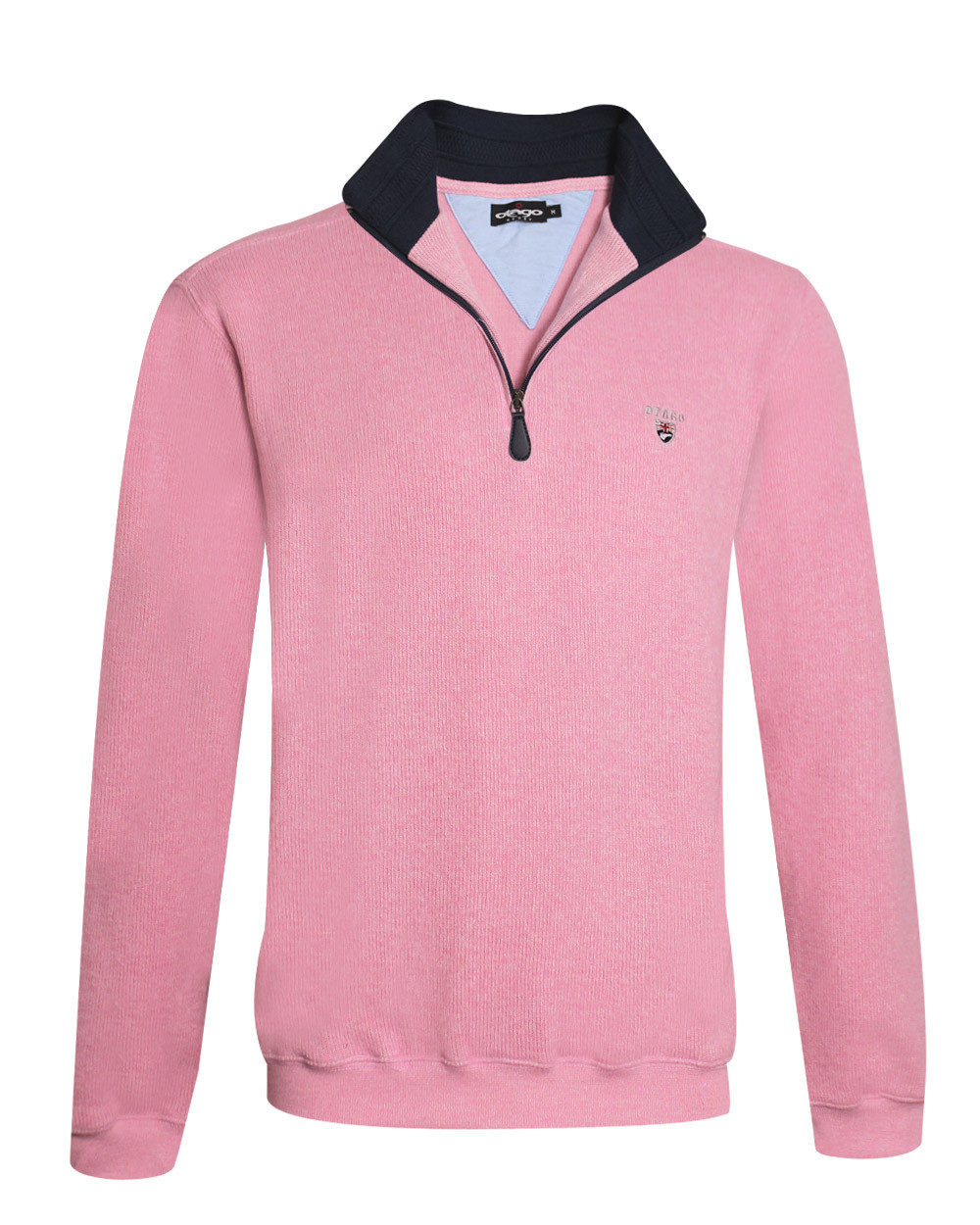 Sweat homme col zip 24SW7 Otago rugby rose