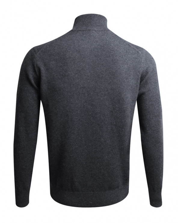 dos du Pull Buenos Aires col zip Otago gris anthracite pour homme