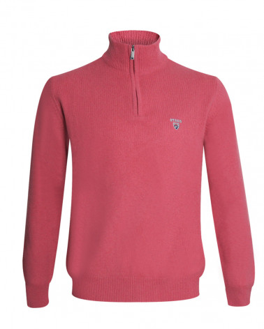 face du Pull Buenos Aires col zip Otago rose marsala pour homme