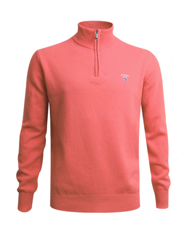 Pull Buenos Aires col zip Otago rose pour homme