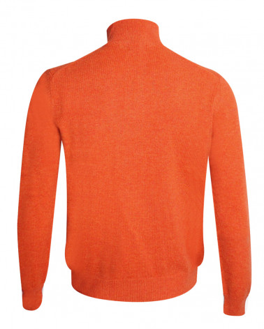 dos du Pull Buenos Aires col zip Otago orange pour homme