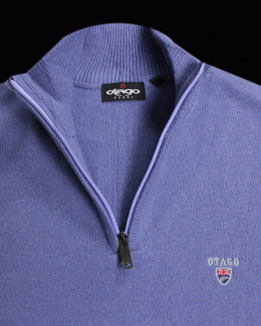 col du Pull Buenos Aires col zip Otago parme pour homme