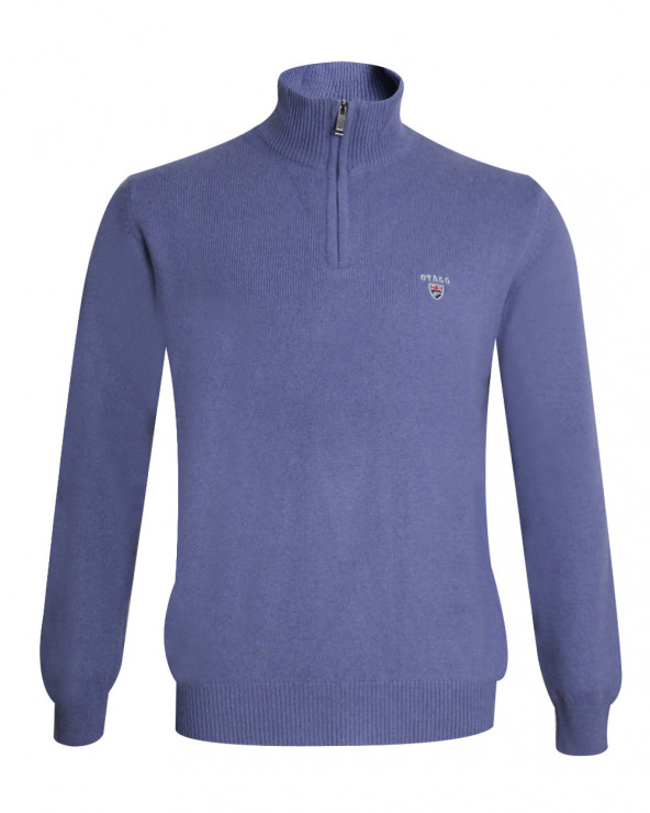 Pull Buenos Aires col zip Otago parme pour homme