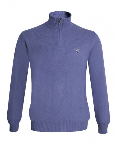 Pull Buenos Aires col zip Otago parme pour homme