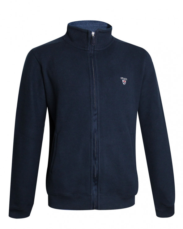 Sweat zip 25SW7 Otago rugby bleu marine pour homme