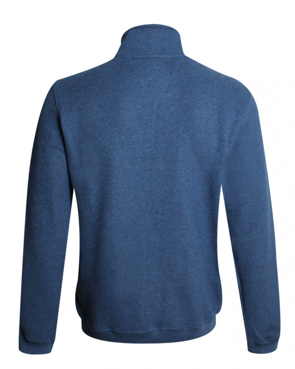 dos du Sweat zip 25SW7 Otago rugby bleu denim pour homme