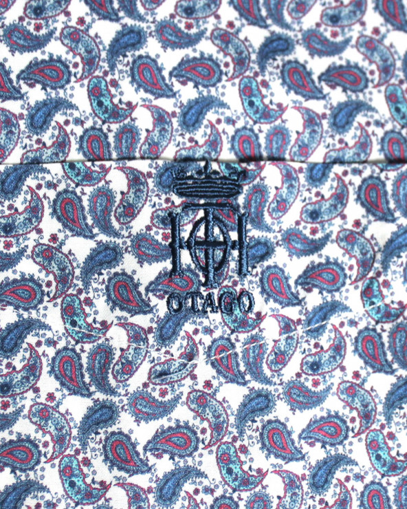 Broderie côté coeur de la chemise 116 Otago bleu pour homme