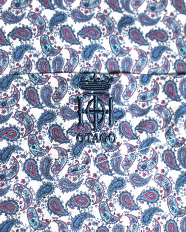 Broderie côté coeur de la chemise 116 Otago bleu pour homme