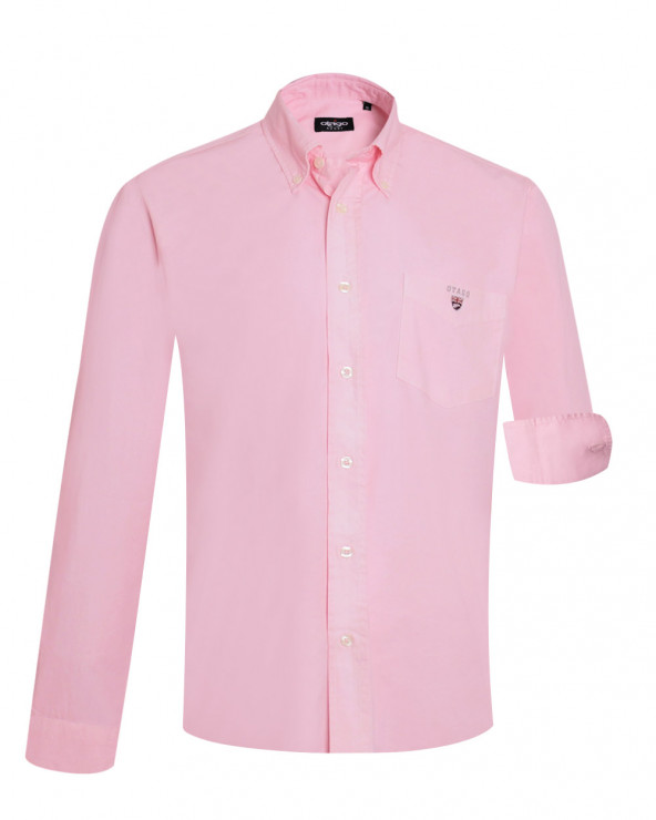 Chemise manches longues homme Thomas Otago pink jj