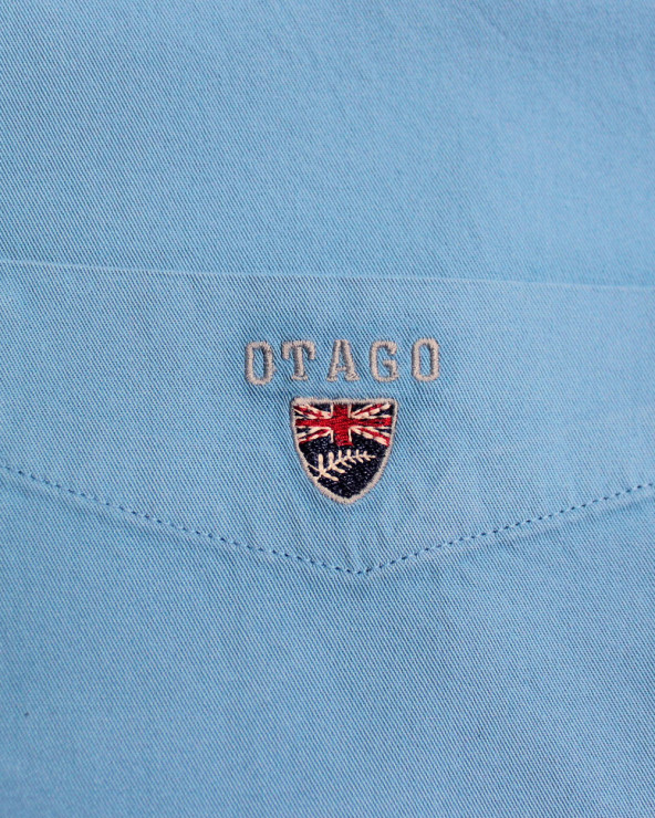 broderie de la Chemise manches longues homme Thomas Otago bleu Gorona