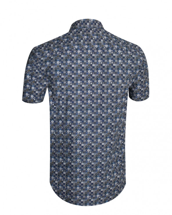 Dos de la chemise E2014 Otago bleu marine pour homme