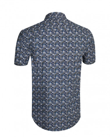 Dos de la chemise E2014 Otago bleu marine pour homme