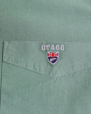 broderie de la Chemise manches longues homme Thomas Otago jade