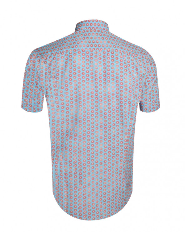 Dos de la chemise E2012 Otago bleu ciel pour homme