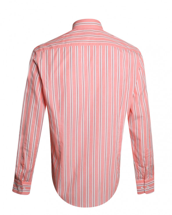 dos de la Chemise manches longues homme 279 Otago rayée corail